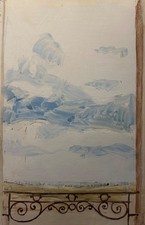 Aquarell Blick aus dem Fenster