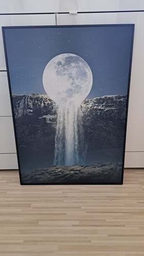 Wandbild bild mond wasserfall - wandbild,