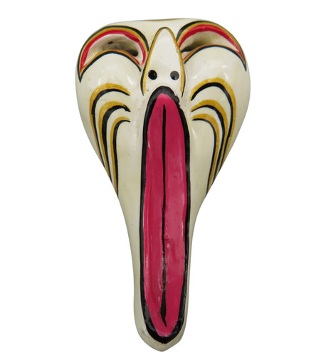 Vintage brosche holzmaske - vintage,