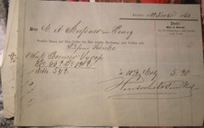 Rechnung 1868 Meissner in