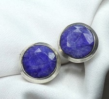 Saphir Ohrstecker 925 Silber