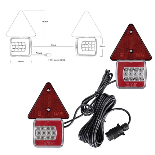 Led rückleuchten set polig - set,