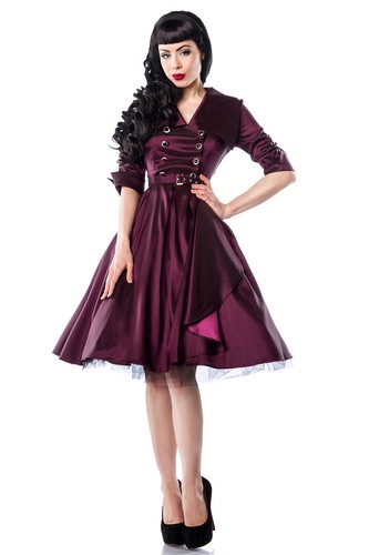 Rockabilly kleid violett - rockabilly,