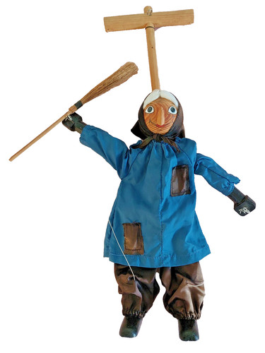 Freundliche hexe marionette - freundliche, hexe,