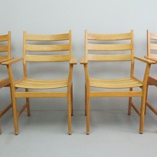 2x Kurt Østervig K.P. Møbler Armlehnstuhl Stuhl Dining Chair Eiche Denmark 3.AIO