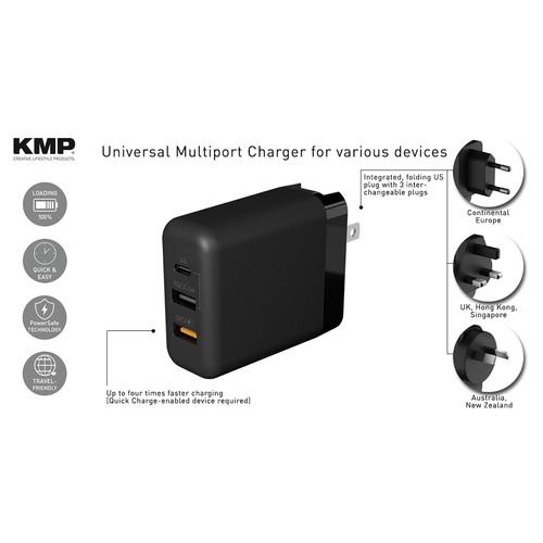 Kmp 30w multiport travel - kmp,