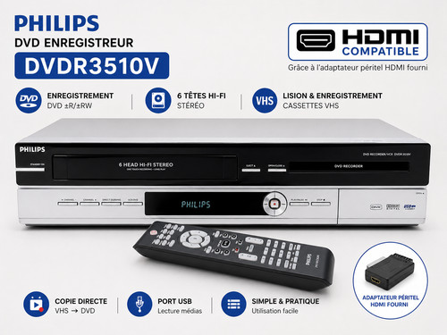 Philips dvdr3510v dvd - dvd, /