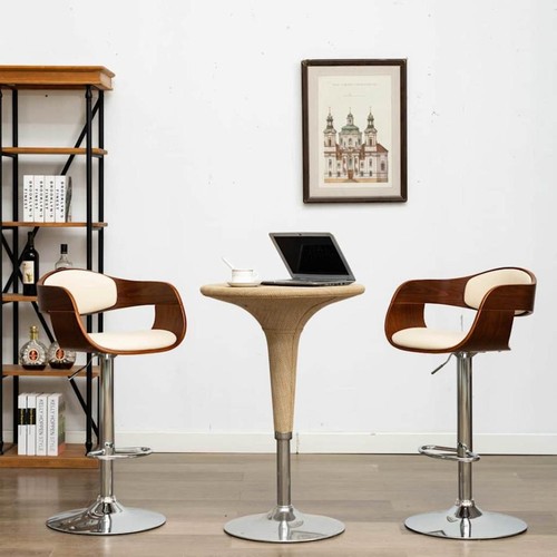 Barhocker stk creme - creme, bugholz
