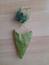 kleine Sisaltasche zum Aufhängen für Blumen, grün, 36 cm lang