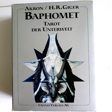 Baphomet Tarot der Unterwelt Akron /H.R. Giger - Buch, Tarot Karten Poster 1992