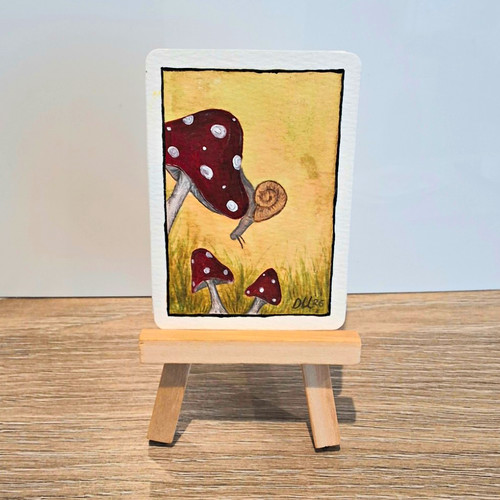 Aceo schnecke auf pilz was - aceo,,