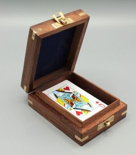 Spielkartenbox aus edlem holz - aus,