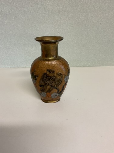 Alte vase messing mit motiv - mit,