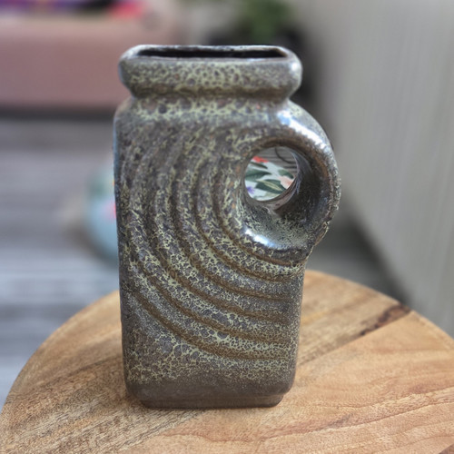 Keramikvase braun grau - keramikvase, braun/grau