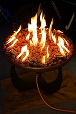 Feuerstelle Gas / Holz Massiv Feuerschale