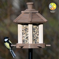Vogelfutterhaus mit Ständer Vogelfutterstation mit Futterpyramide Wildvogelhaus