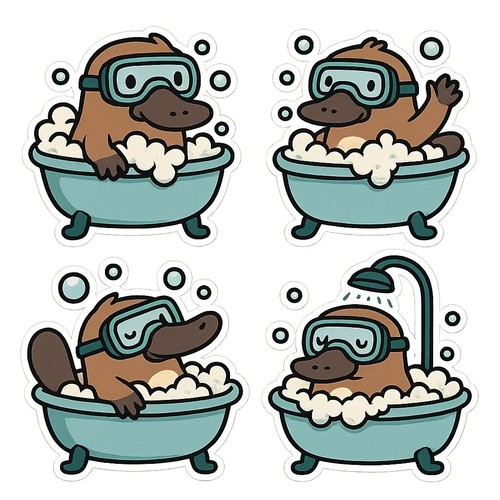 Schnabeltier sticker set - sticker,