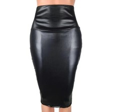 C24 Damen Rock Leder Optik