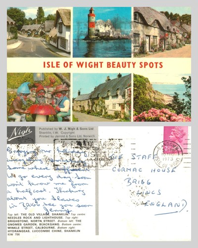 Vintage postkarte isle of - vintage,