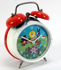 Kinderwecker Wecker Uhr Glockenwecker mechanisch Doppelglocke Hase Bär Eichhorn