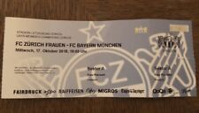 Used Ticket UEFA Women‘s Champions League FC Zürich - FC Bayern München