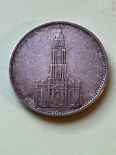 Münze Silber 5 Reichsmark Garnisonskirche 1935 mit hk J