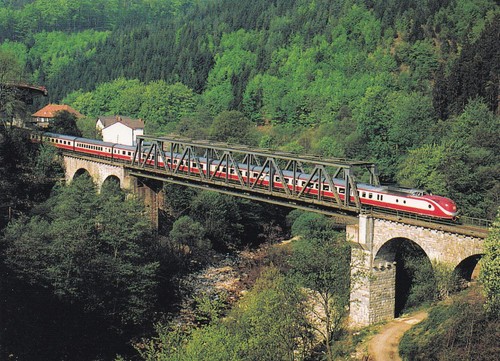 Postkarte tee triebwagen - postkarte:, tee-triebwagen