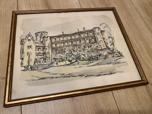 Heidelberg schloss rahmen bild - heidelberg,