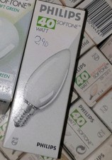 2x Philips Softone 40W Kerze E14 Glühbirne Glühlampe Kerzen
