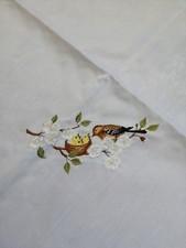 Tischdecke 80 x 80 cm Vogel mit Kücken im Nest