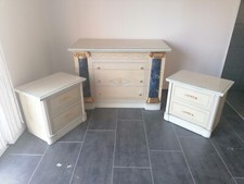 Kommode Nachttische Schrank Hochglanz Barock Stil Möbel Italy Rossetto