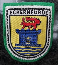 Aufnäher Eckernförde Rendsburg Wappen Stoff Rucksack Patch BRD Andenken