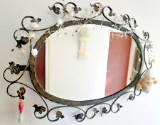 Wandspiegel Schmiedeeisen massiv Schwarz/Gold (golden) - dt. Handwerkskunst