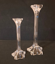 2 Nachtmann Kerzenhalter Kerzenständer Bleikristall Kristall, H 17 und H 23 cm