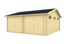 Doppel-Holzgarage Kotka-40-Iso