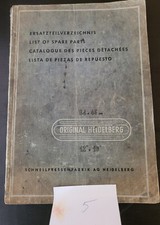 Ersatzteilliste Heidelberger Großer Tiegel 34 x46cm