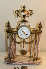 Antike französische Portaluhr , 6 Säulen, guter Zustand