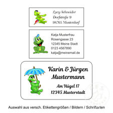 1 Bogen Adressaufkleber Frosch