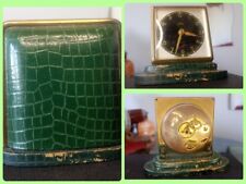 Kaiser Rubis Aufziehbare Tischuhr 50er/60er Vintage Made in Germany Leder DEFEKT