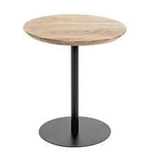 RIVERA-11 Beistelltisch ca. 40x45 cm Massivholz Akazie / Schwarz von Haku