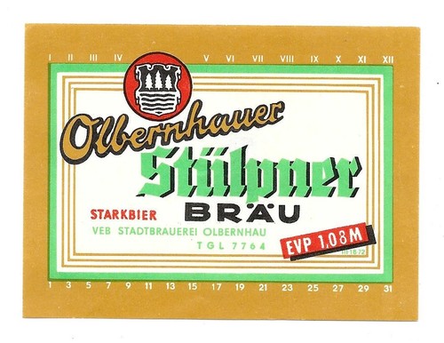 Bieretikett stadtbrauerei - bieretikett,