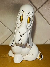 Porzellanfigur  Hund - Hushpuppy- mit goldener  Bemahlung