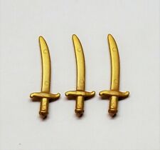 3 x KRUMM SÄBEL GOLD PLAYMOBIL > König Sarazene Perser Ritter Araber Mongole W72