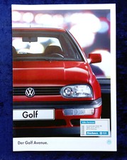 VW Golf 3 Prospekt, 1.1995, ...Golf Avenue  Büchner