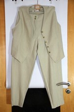 Edler Zweiteiler - Hose mit Weste aus Leinen-Baumwollgemisch beige Gr. 46 
