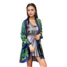 Luxus Tuch Seide Schal 180x90 Chiffon Seidenschal Seidentuch rosa Halstuch Damen