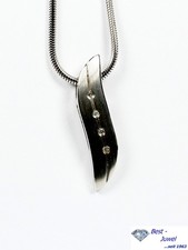 Anhänger 333 Weißgold matt