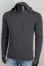 FRESHER HOODIE PULLOVER STRICK INDIGO LOOK RAW VINTAGE PULLI KNIT SWEATER 52 L