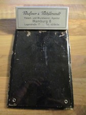 Historische Dokumentenklammer Wießner & Wöhlbrandt Fleisch- & Wurstwaren Hamburg