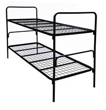 Etagenbett Stahlgitter Stockbett Doppelstockbett 900 x 1900 mm Schwarz